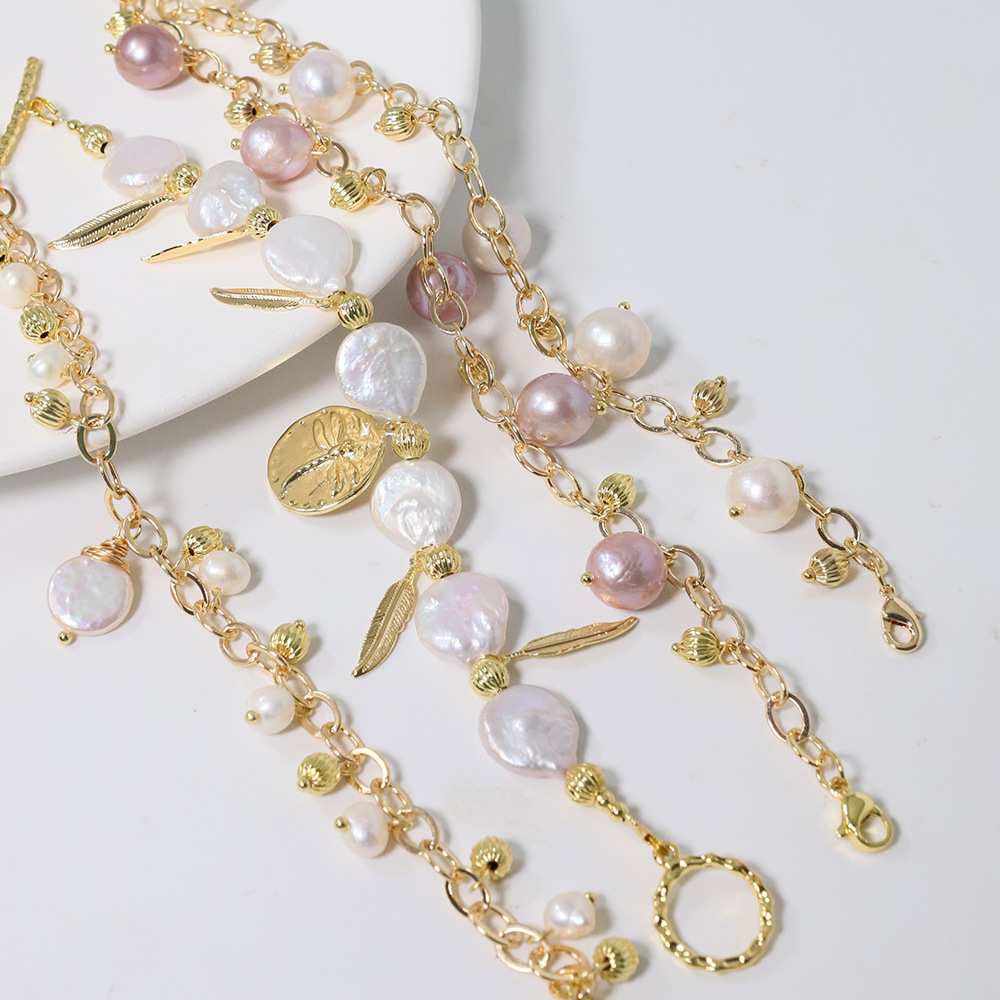 Bracciale elegante con perle d'acqua dolce naturali da donna_voghion.com