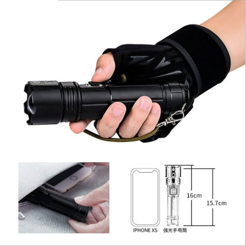 Cross-border P70 Multifunction Flashlight with Strong Beam, Long Range, Telescopic Zoom, Power Bank Flashlight, Aluminum Alloy Flashlight