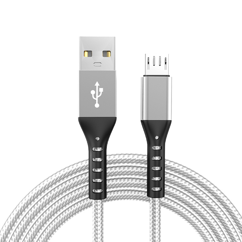 Teléfono móvil al por mayor cable de carga 2m Android tipo-c trenzado cable de carga rápida para el iphone de Apple cable de datos del teléfono móvil