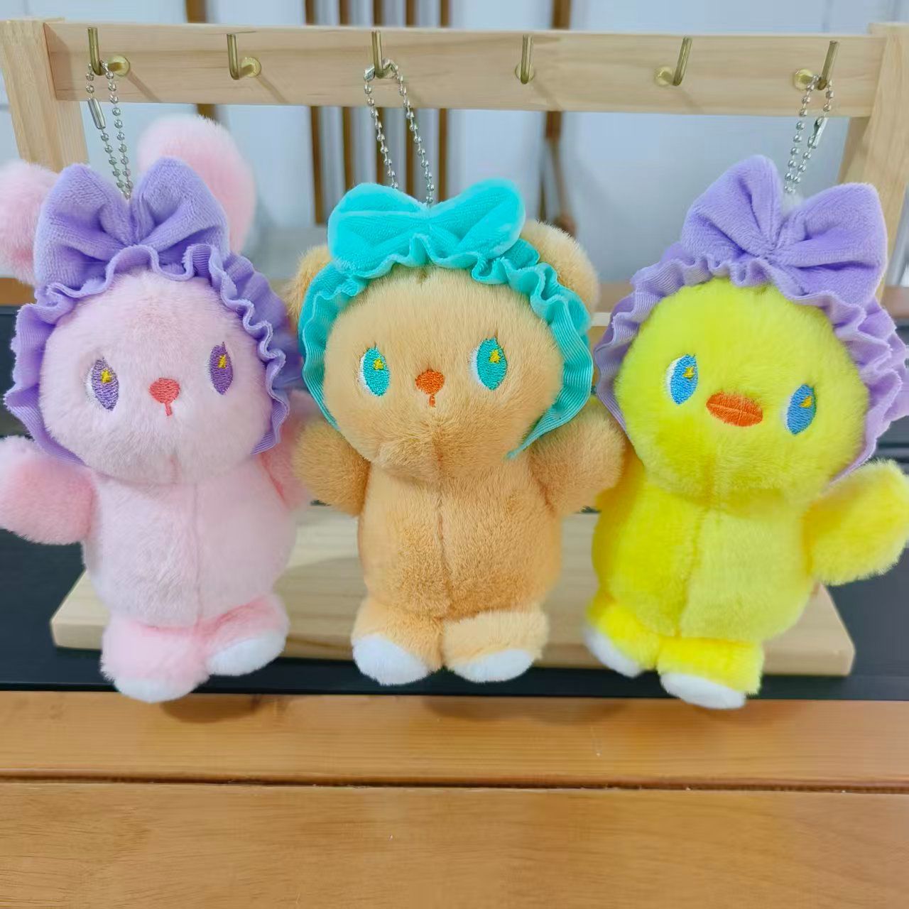 Cuatro pulgadas muñeca de peluche pequeño colgante muñeca llavero muñeca mochila colgante juguete de peluche regalo