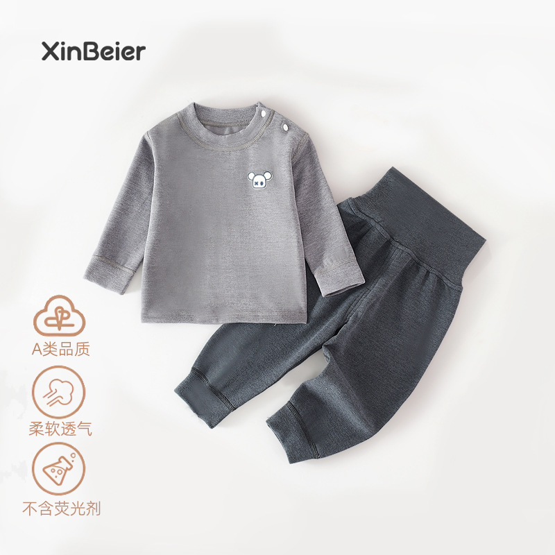 2025 nuevo conjunto de ropa interior cálida para niños chaqueta de otoño pantalones de otoño para hombres y mujeres camisetas de camisa de terciopelo de doble cara pijamas ropa para el hogar