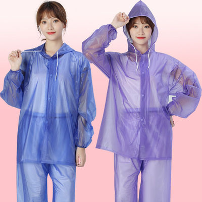 Raincoat Rain pants Fission suit fashion colour transparent Plastic PVC have more cash than can be accounted for Conjoined Poncho thickening On behalf of