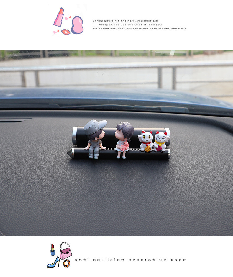 Car Parking Number Plate Temporary Parking Phone Plate Creative Cute Cartoon Internet Celebre Car Moving Couple Decoration