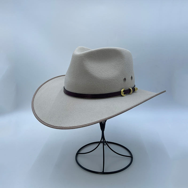 Australian Wool Western Cowboy Hat Men's and Women's Xizang Superfine Wool Topper Wool Felt Horse Riding Hat