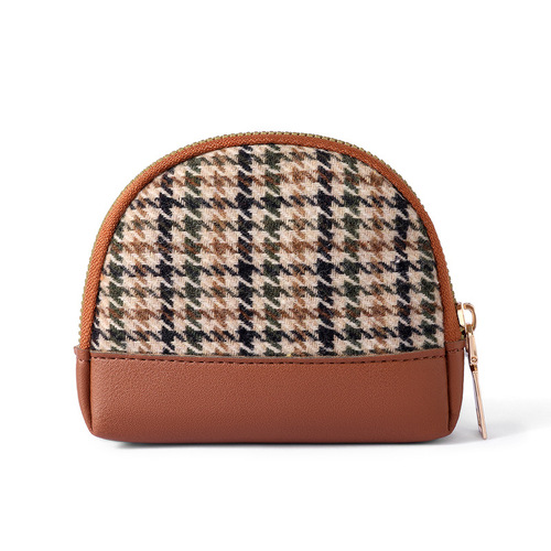 Double Zipper Short Shell Coin Purse Mini High-End Exquisite Small Handbag Key Purse Unique Design Coin Pouch