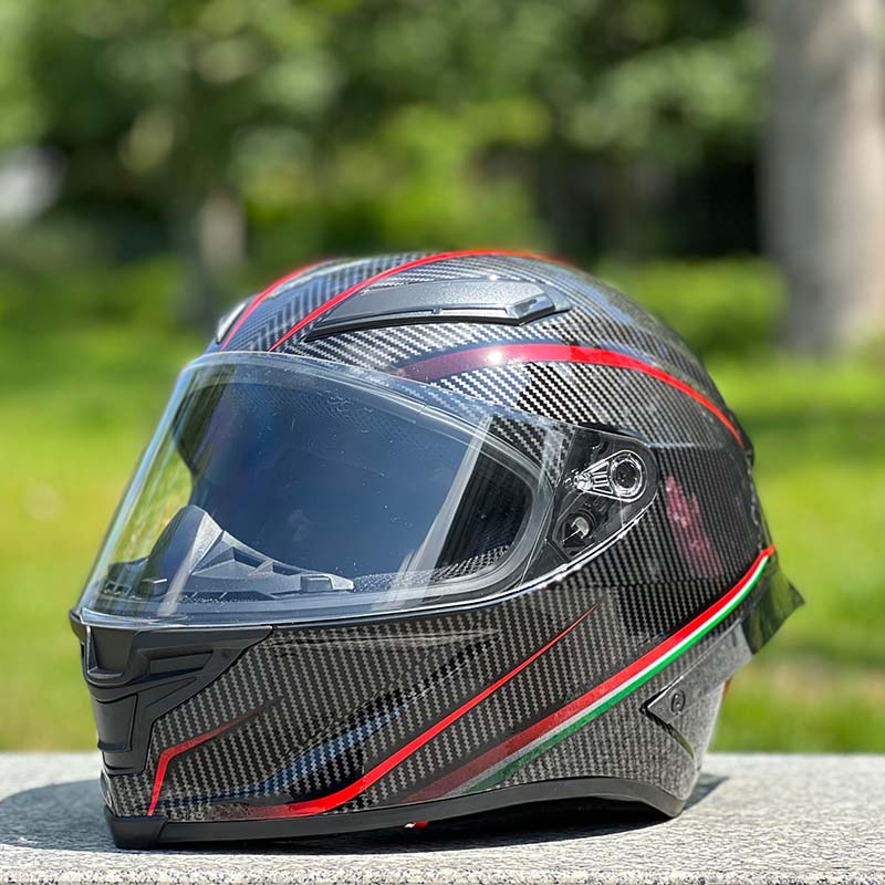 Motorcycle Helmet Personalized Snow House Style with Extended Spoiler