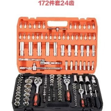 Conjunto de 172 piezas de herramientas de reparación de automóviles de 24 dientes juego de reparación de automóviles conjunto de herramientas de reparación de herramientas de combinación de llave de enchufe