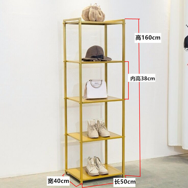 Rack de bolsa tienda de ropa rack de zapatos rack multicapa rack de hierro forjado rack de zapatos y sombreros rack joyería estante de exhibición Gabinete de exhibición