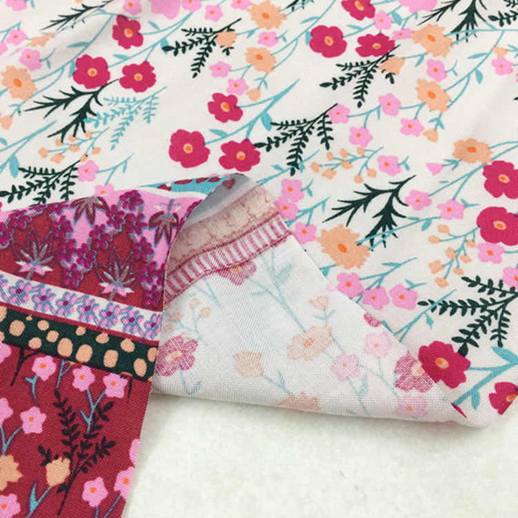Nueva moda 120gsm 45s rayon hawaiano impresión tela rayon plana 100% pegajosa