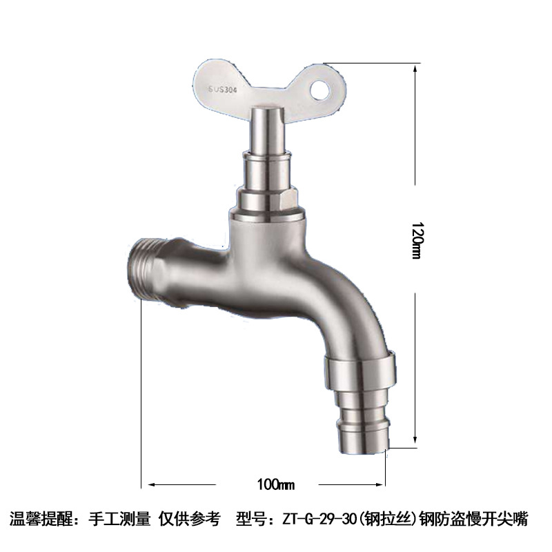 ZT-G-29-30(钢拉丝)钢防盗慢开尖嘴