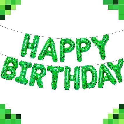 16inch 녹색 격자 생일 세트