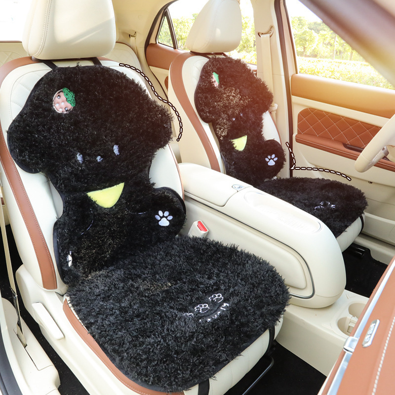 新型の自動車の座布団の冬の女性の漫画のかわいい通用するネットの赤い金のぬいぐるみの座布団の長いぬいぐるみのシングルシートの方のマット|undefined