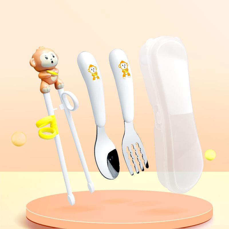 子供箸練習箸幼児食事専用トラ訓練箸子供補助学習箸母子用品