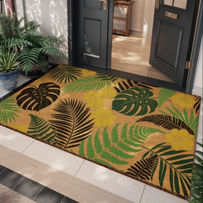Entrance, Cross-Border Best-Selling Floor — Avtomobil döşəmə paspasları - tropical-plant-imitation-coconut-palm-floor-mat-3050cm-imitation-coconut-palm