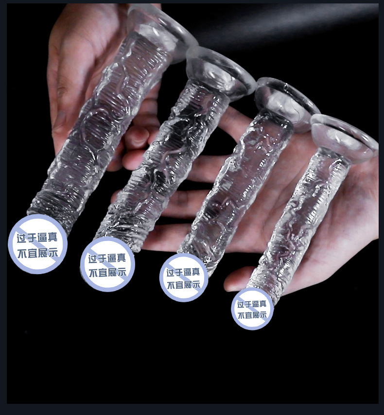 Transparent Crystal Dildo in TPE, Large Size, Adult Use — detail image 28