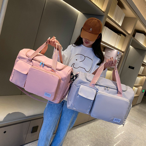 Wholesale new foldable large-capacity short-distance travel bag dry and wet separation fitness bag swimming bag hand luggage bag