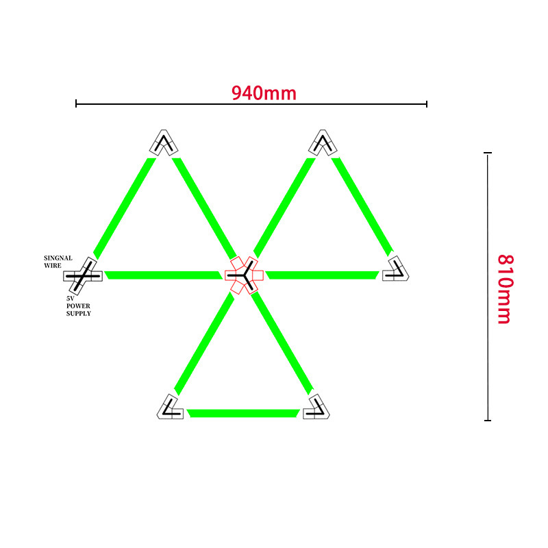 Transfronterizos led luz de atmósfera RGB amplio voltaje 110V colorido panal lámpara hexagonal para garaje lavado de automóviles panal lámpara de empalme