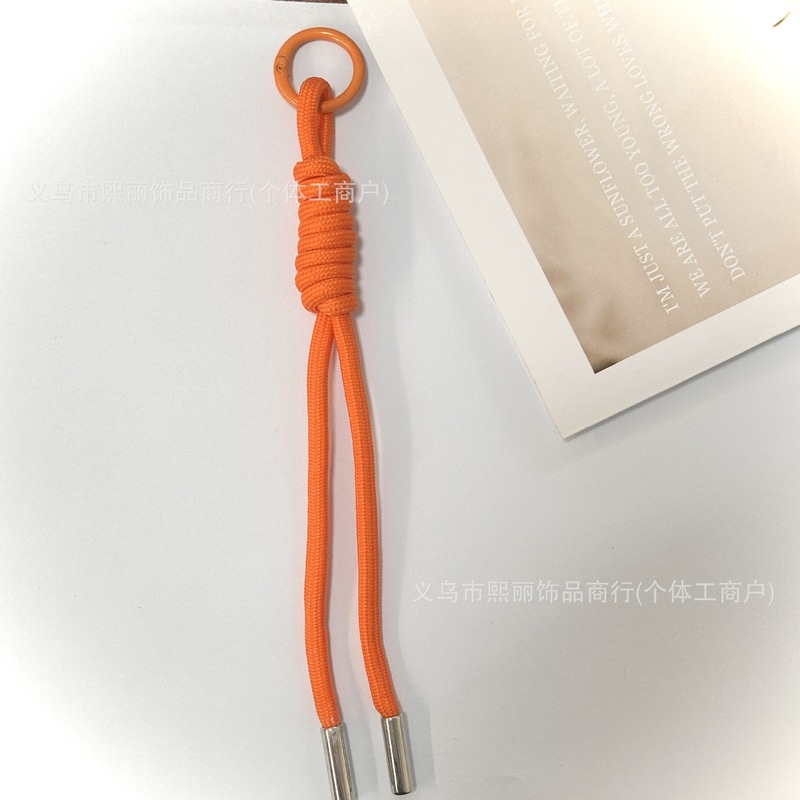 撞色网红同款miu系手机挂绳简约编织绕绳玩偶挂饰挂件彩色绳扣|undefined