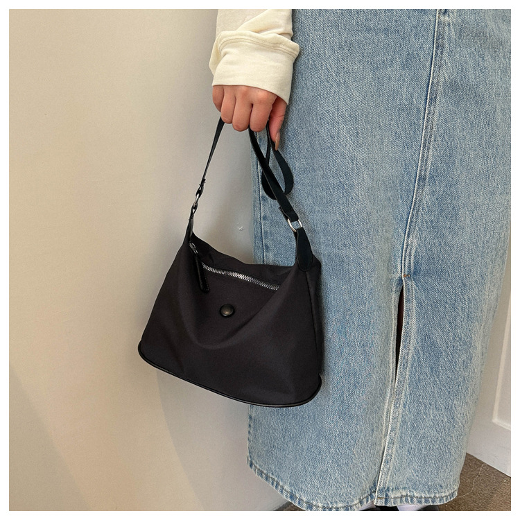 Borsa a tracolla da donna in tessuto oxford borsa versatile trendy_voghion.com