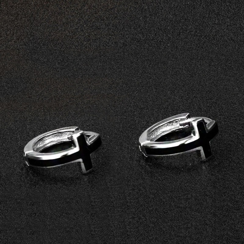 Earrings Classification 1 Pair Quantity Daily Occasion 1 Pair Ig Style Simple Style Cross Epoxy Copper Earrings