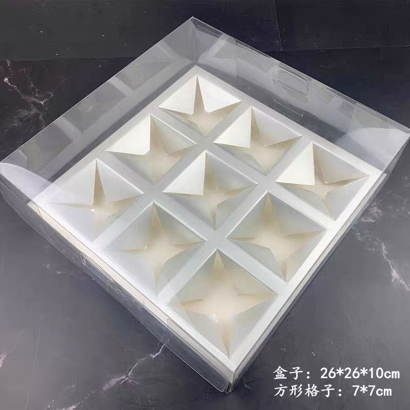 Caja de embalaje de pastel de luna transparente, 4 cápsulas, 6 cápsulas, caja de regalo, bolsa de regalo, caja de embalaje de huevo a medida, piel de hielo, luna