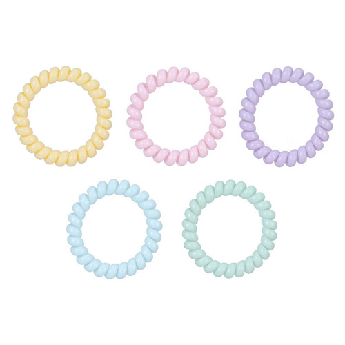 Summer 5.5CM Large Candy Color Phone Cord Hairband Women's Ponytail Rubber Band Headwear Keychain Wrist Hairband