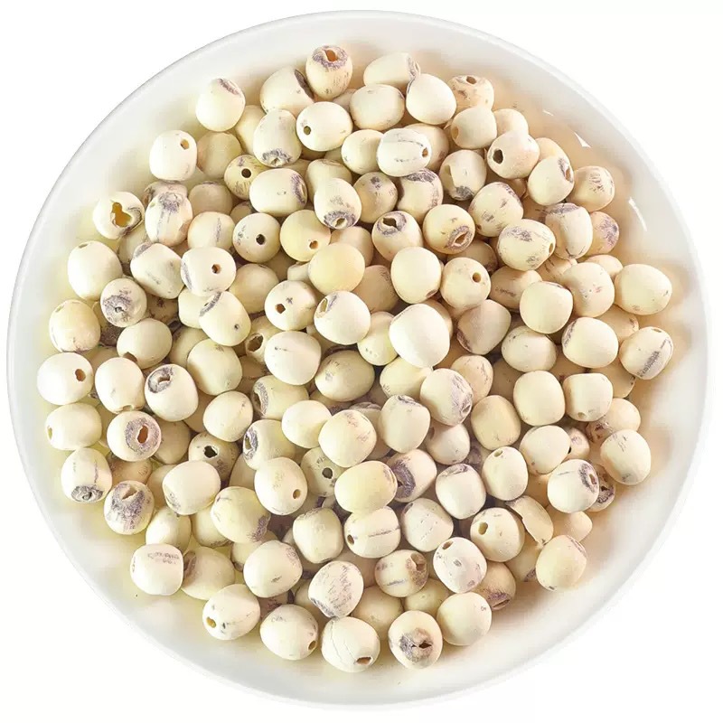 Dried White Lotus Seeds 500g Bai Zi Lian Zi Skinless Peeled for Soup Congee and Herbal Cooking in use