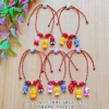 Three soft rubber floral thread bracelet [1 piece]