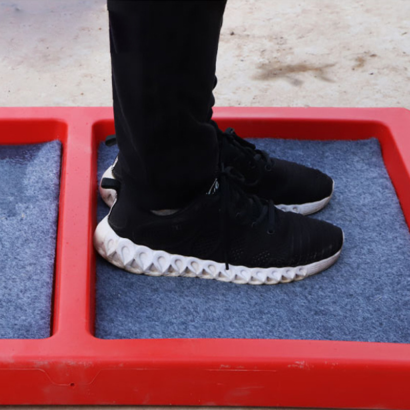 granja desinfección pedal desinfección suela caja de zapatos ranura equipo de desinfección especial para granja de cerdos suministros desinfección almohadilla