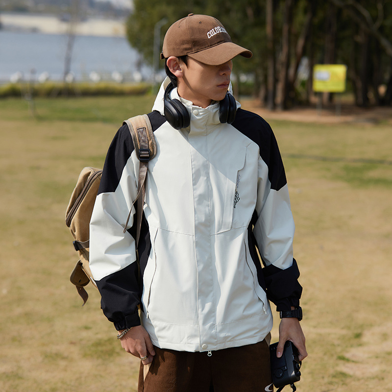 남성-화이트 (3 대 1 밍크 벨벳 라이너)