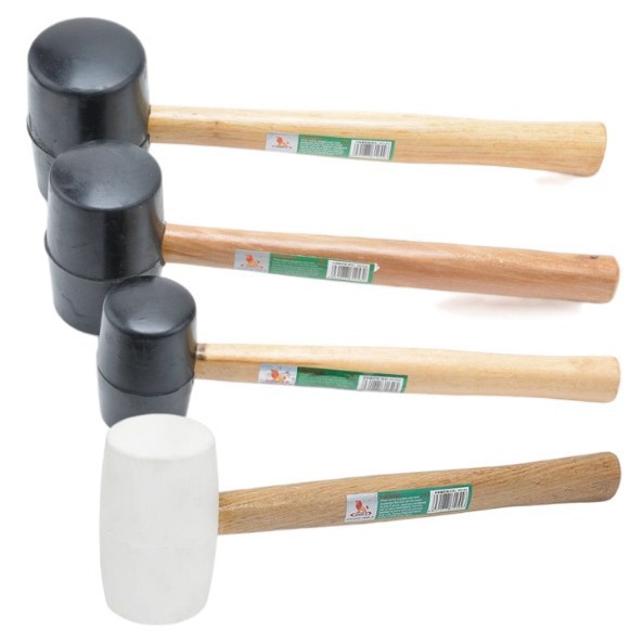 威力狮免破坏木柄白黑色橡胶锤锤子榔头安装锤 香槟锤W0164W0165A