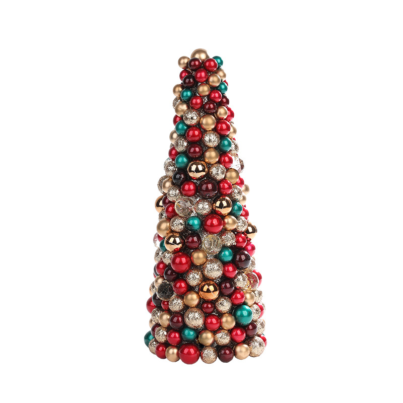 Nuevo producto 35CM bola de plástico espuma árbol de Navidad escritorio pequeño adornos cónicos torre de árbol decoración creativa de Navidad