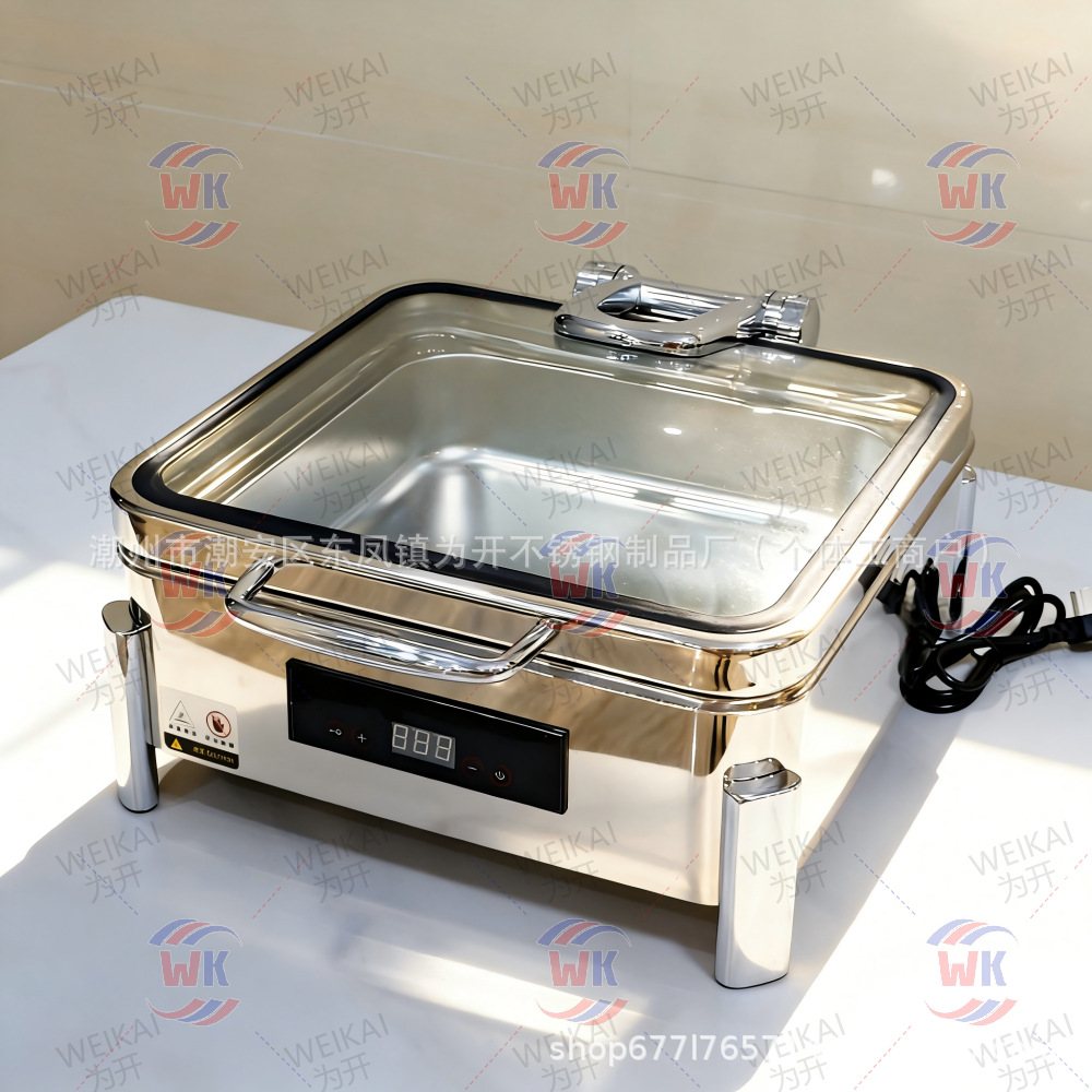 Horno de comedor inteligente de aislamiento térmico de inducción automática de acero inoxidable 304 de alta gama horno de solapa de desayuno horno de calentamiento eléctrico comercial horno de Buffy