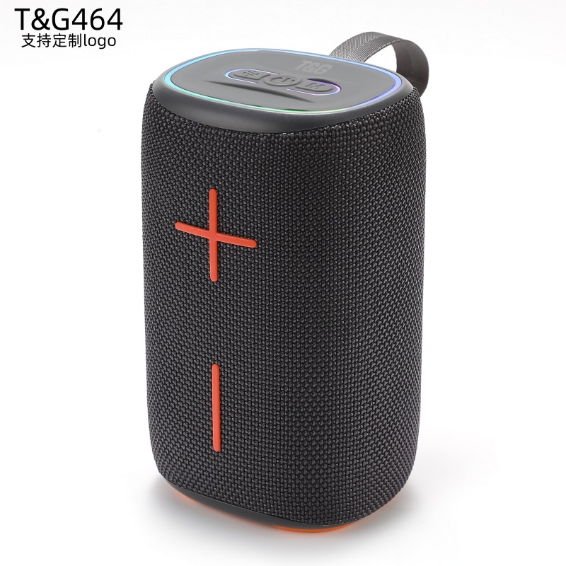 El nuevo subwoofer de audio Bluetooth TG464, atmósfera, tarjeta led, altavoz pequeño portátil, altavoz Bluetooth de cañón de acero