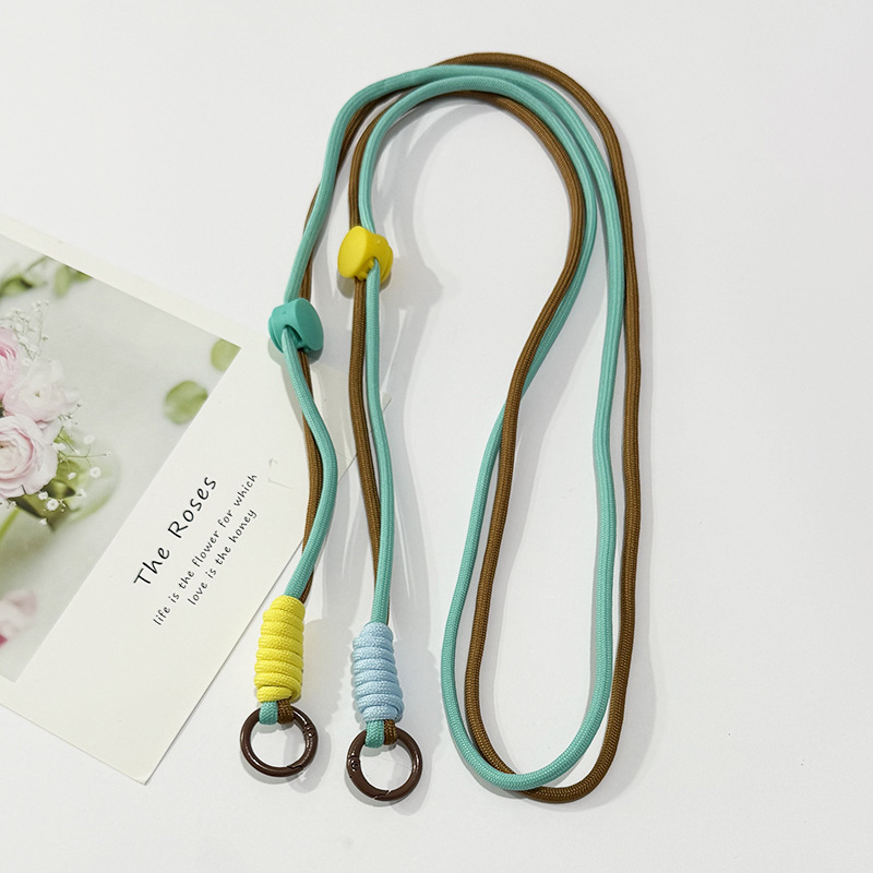 Cordón de teléfono móvil ajustable tejido anudado correa cuerda desmontable crossbody cuerda de teléfono móvil correa de teléfono móvil se puede llevar de vuelta