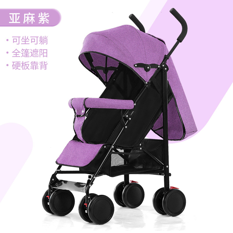 Cochecito de bebé, cochecito de bebé, ligero y portátil, puede sentarse y acostarse, bebé simple, salir, coche paraguas universal de cuatro estaciones
