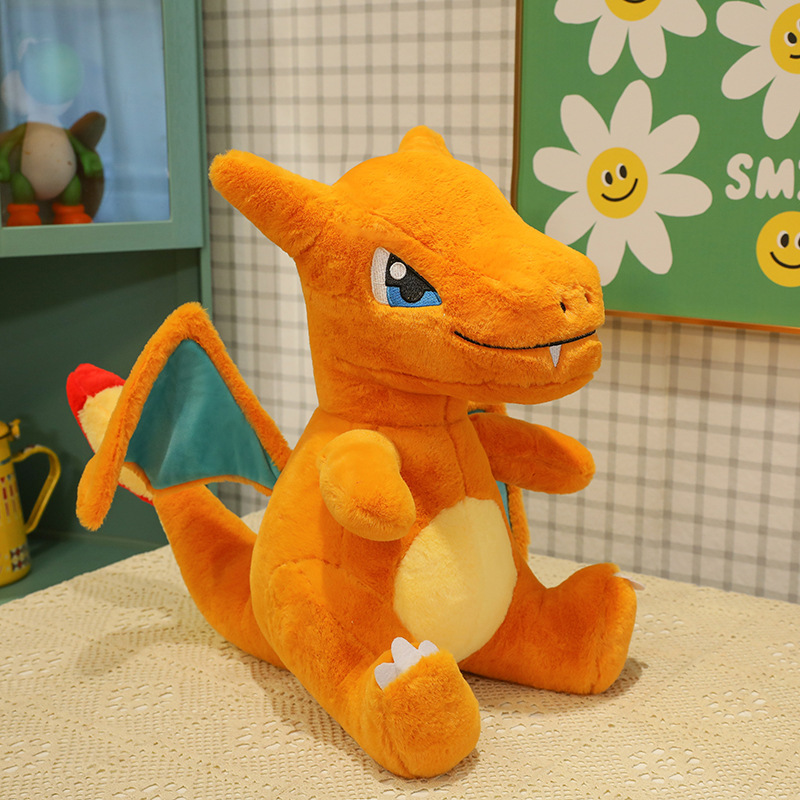 Simulation fire-spraying dragon doll pillow cartoon dinosaur plush toy soothing boy doll flying dragon cloth doll