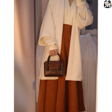 新中式宋制长干寺交领内搭半身裙改良汉服女秋冬简约通勤国风套装