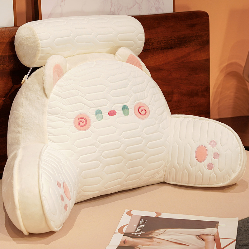 Bolsillo de cabecera de cama grande respaldo almohada de cama para niños almohada de lectura almohada de cintura sofá almohada de dormitorio almohada estudiante