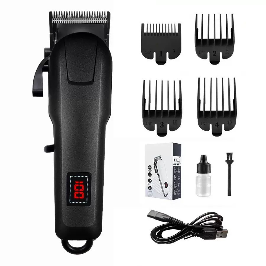 검정색 809A 전문가용 전동 이발기 USB 충전식