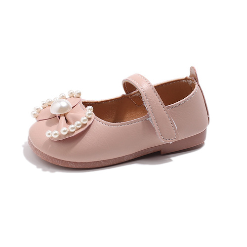 Little Girl Butterfly Bow Princess Shoes Spring and Autumn New Soft Sole Anti-Slip Casual Shoes Children Fashion European and American Small Leather Shoes