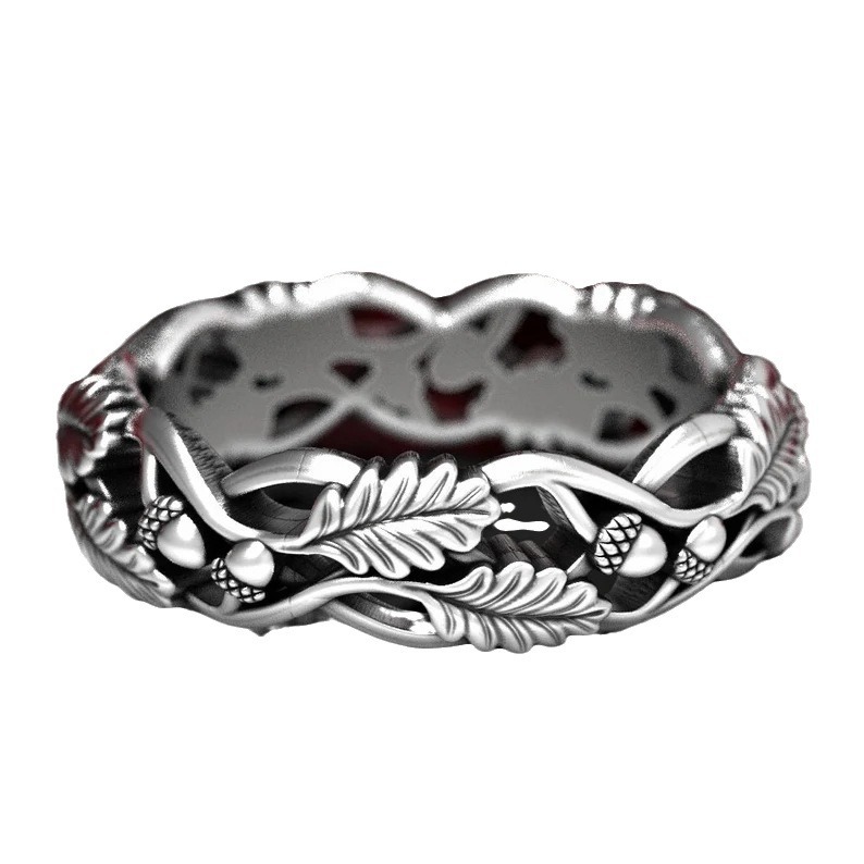Huajie's new thorns cluster fashion ring alloy creative personality…