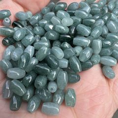 天然玉翡翠A商品藍水散珠米珠路通中継玉diy付属品ブレスレットネックレスビーズアクセサリー