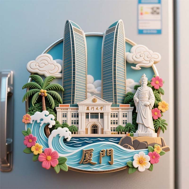 【厦门】景点金属立体浮雕冰箱贴旅游纪念品文创伴手礼国潮装饰|undefined