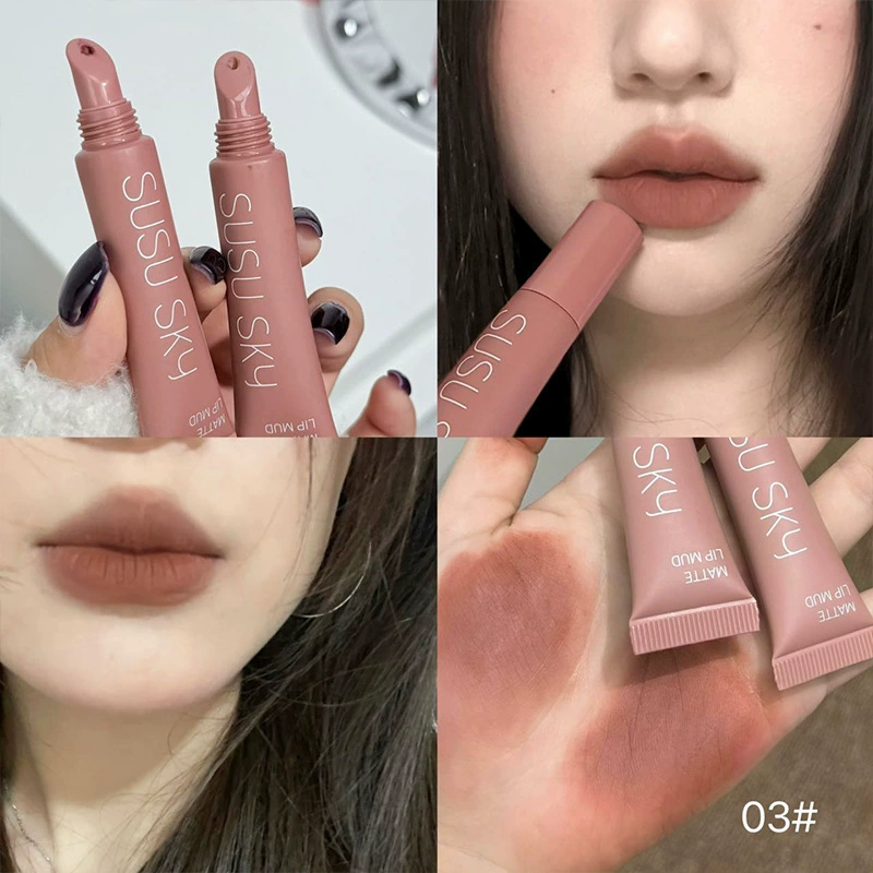 SUSU SKY Soft focus светлый матовый помада-коричневый, низкая насыщенность, корейская матовая атмосфера, без макияжа, нежная отбеливание, студенческая вечеринка