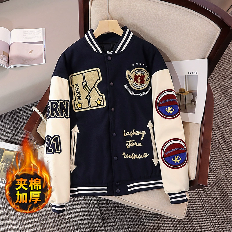 Настоящий выстрел, утолщенная куртка-пилот с американской вышивкой, мужская и женская пара, национальная модная бейсбольная форма