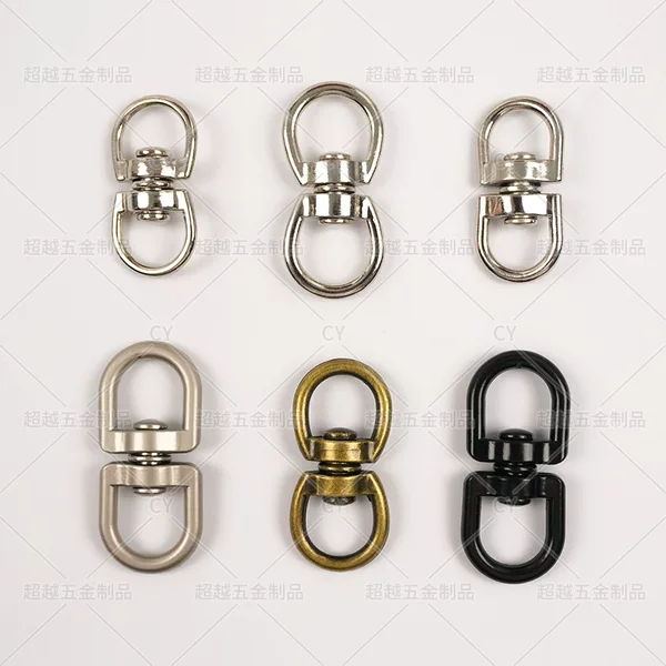 Zinc Alloy Figure-Eight Buckle Universal Rotating Ring Wheel Universal Movable Ring DIY Luggage and Clothing Accessories Fastener