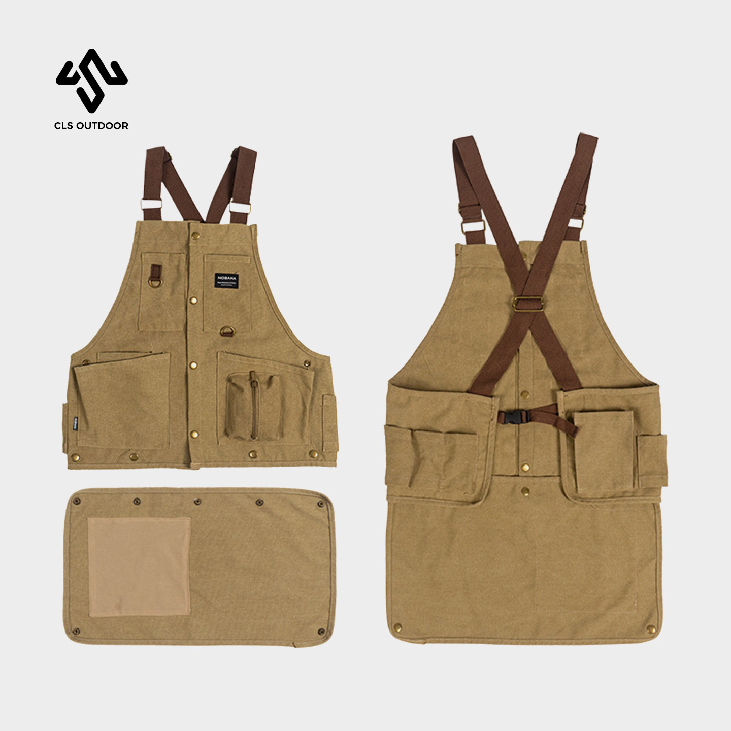 Nobana New Outdoor Camping Style Vest Camping Style Men's and Women's Casual Multi-Functional Apron Fishing Photography Vest Jacket