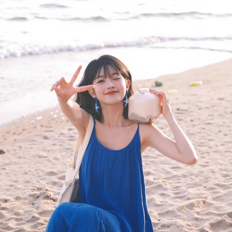 Beach Vacation Spaghetti Strap Dress for Petite Women, Suitable for Taking Photos at Sanya Beach, Yunnan Dali, Xinjiang Travel Outfits, Women's Clothing Beach Vacation Spaghetti Strap Dress for Petite Women, Suitable for Taking Photos at Sanya Beach, Yunnan Dali, Xinjiang Travel Outfits, Women's Clothing