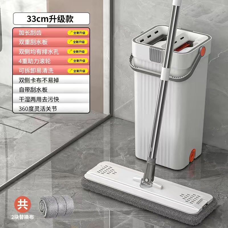 Mopo de trapeador desmontable sin lavado a mano en seco y húmedo de doble uso para la gente perezosa trapeador de suelo un artefacto de trapeador plano limpio para el hogar